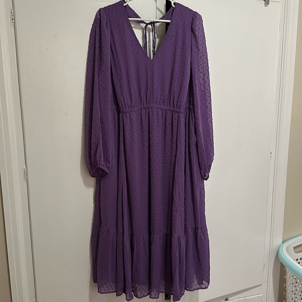 Purple long sleeve dress